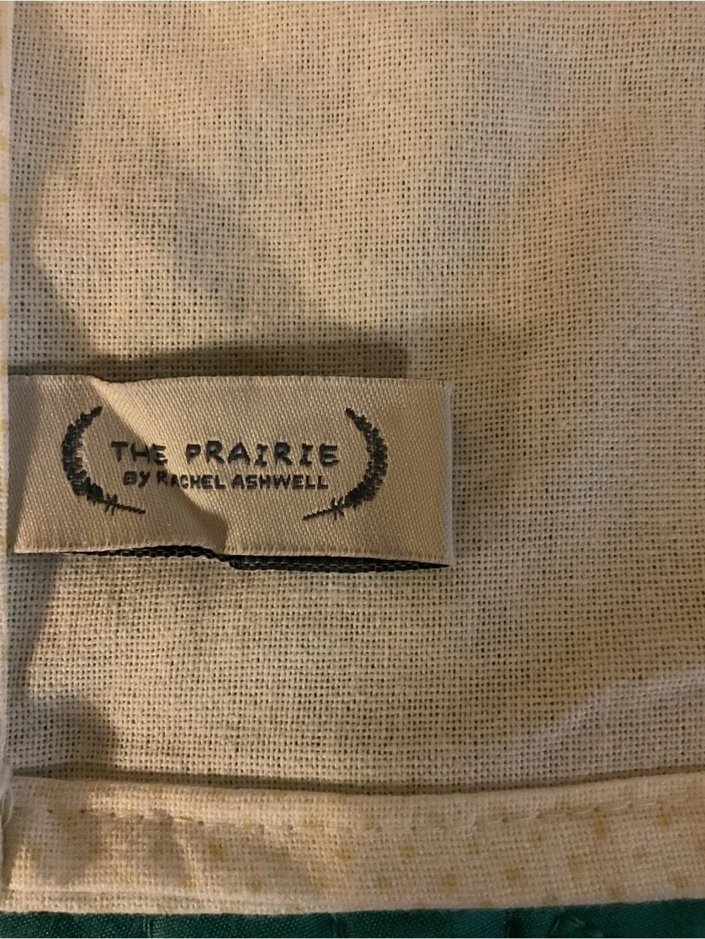 Embroidered Bicycle Cotton Kitchen Towel with Coral Tassels - White